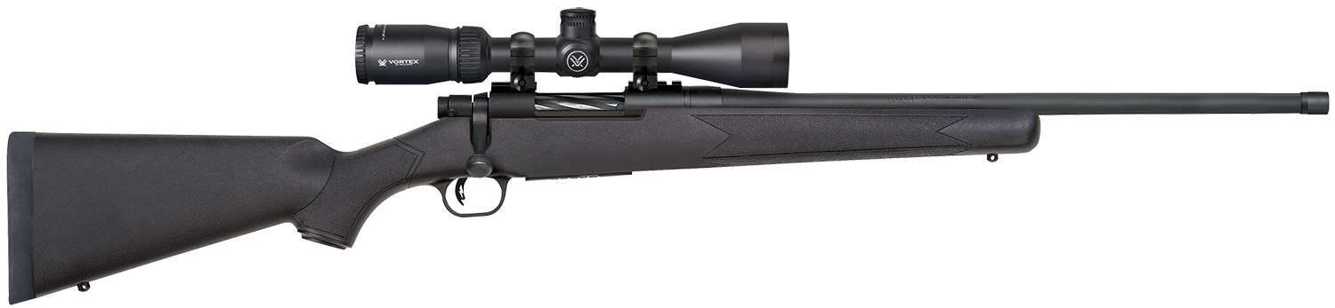 MOSSBERG PATRIOT 400 LEGEND RIFLE 20" T.B. BLACK SYNTHETIC, 4RD, VORTEX 3-9X40 SCOPE