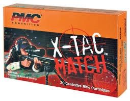 PMC 308 Winchester Ammunition X-TAC Match PMC308XM 168 Grain Sierra MatchKing Open Tip Match 20 rounds