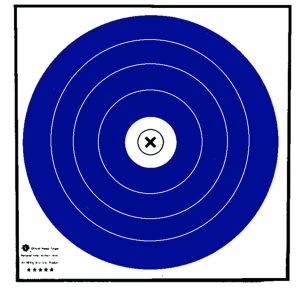 Maple Leaf Target Face NFAA Indoor Blue/White 40 cm. 100 pk.